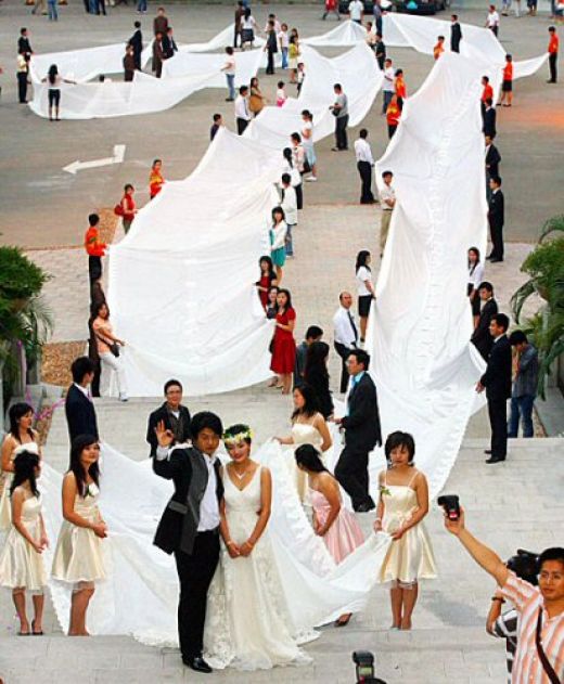 unique and funny wedding gowns WHITE CARPET